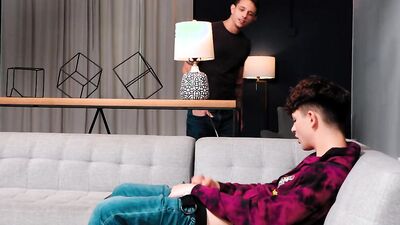 Twink Discovers That Hot Stebro Is A Pornstar, Fuck & Suck