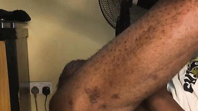 Skinny African boy first cum on cam