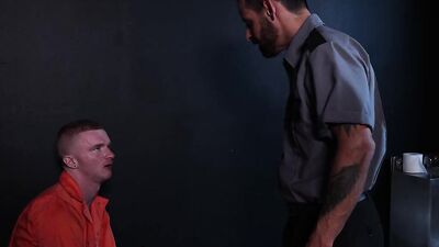 Bearded Hot Guard Barebacks Inmate Hard And He LOVES IT