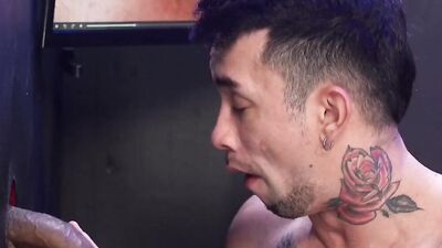 ChaosMen - Tatted Stud BBC Fucked Through Gloryhole
