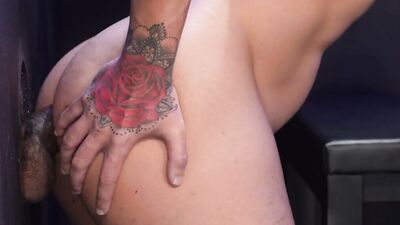 ChaosMen - Tatted Stud BBC Fucked Through Gloryhole