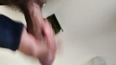 Big Hairy Cock Is Massaged With Aloe Vera Until He Cums