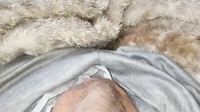 Amateur Handsome Guy with Beautiful Cock Unloads his Balls on the Couch