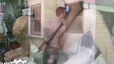 TWINKPOP - Kris Anderson Can't Resist How Hot Seth Masturbates On The Top Of Washing Machine