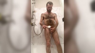 Step-Brother Stuggles to put Dildo in Tight Asshole