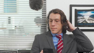 Awkward Hunk Finally Fucks Boss At Work - The Office Gay Parody