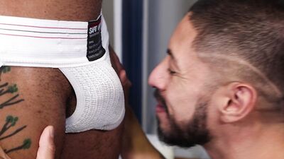 Tattooed Latino Hunks Bareback Eachother Hard