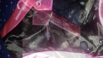 Satin panties shorts fuck cum jerk