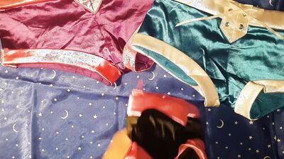 Satin panties shorts fuck cum jerk