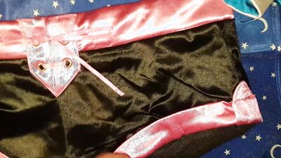 Satin panties shorts fuck cum jerk
