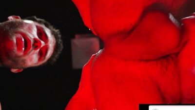 Red Hot Tattooed Hunk Shoves His Massive Cock Into Jock