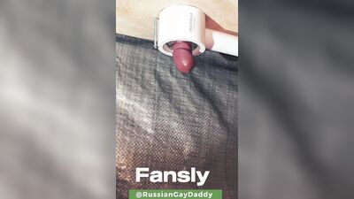 Huge Orgasm on the Milking Table! Man's MOANS! I'm out of sperm!