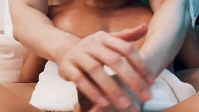 Niples playing and cumm my very hard cock