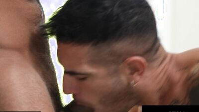 RagingStallion - Burly Lan scraper Spitroasted By Hot Couple