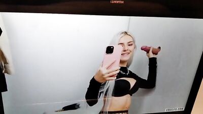 Big Cock Jerks Off With Porn Actress Eva Elfie Sucking Cock.Glory hole