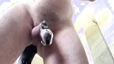 No chastity cage can stop me from cumming: prostate milking to handsfree orgasm