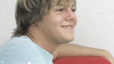 Cute twink Dillon Samuels masturbates solo with fleshlight
