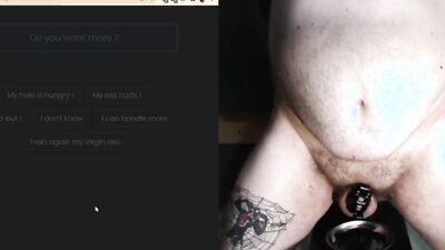 Slave trains his hungry hole