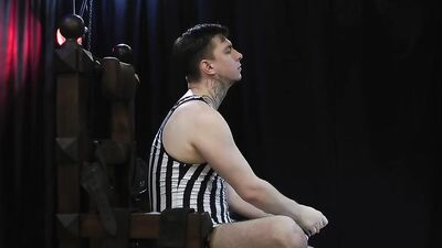 The prisoner guy ended up in the electric chair. Cosplay and fetish /MULTICAM COSPLAY angle 2