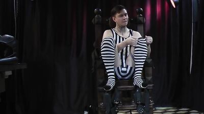 The prisoner guy ended up in the electric chair. Cosplay and fetish /MULTICAM COSPLAY angle 1
