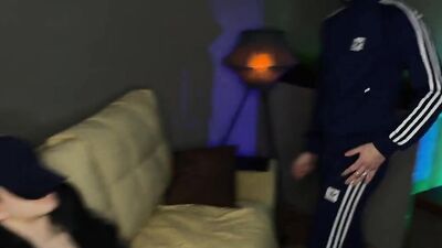 Hot interracial threesome of young twinks