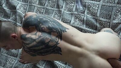 Stepdad caught jerking off and settled down with his big dick
