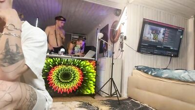 Homemade gay party for young and sporty twinks