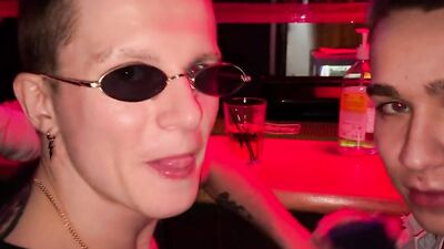 Sweet Fag Couple Fucked and Cummed by Stranger in Dark Room