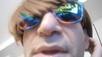 Fingering Asshole while Masturbating Big Dick to videos of Beautiful Women with Juicy Cumshot