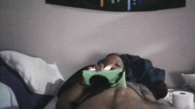 Jerking off while my friend watches anime.That first nut was like a firework???????? it suppressed me????