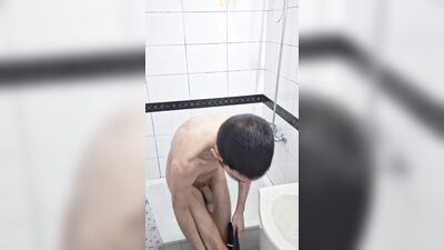 Hot Guy Take a shower with his Dick Hard