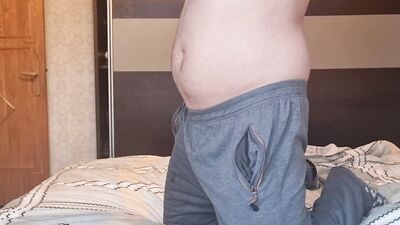 10 mins of striptease, a cock ring and a masturbation with a big dildo in my ass