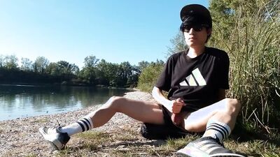 Caught wanking I stop my masturbation session outdoor but I still crave to cum cause I'm a horny boy