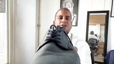 Clean my shoes full of precum