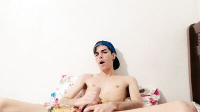 Hung Henry Evans tugs his long cock and prepares to cum