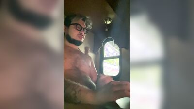 Tattooed Twink Has Morning Wood And CUMS