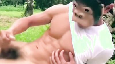 09 [homemade] A strong Japanese firefighter masturbates unpleasantly during off-duty mowing work! Th