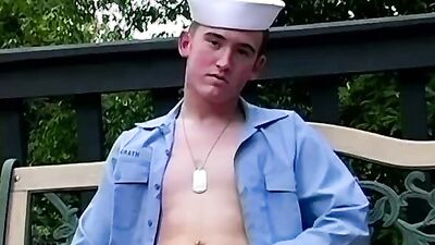 Marine Jesse Colton undresses for cumshot inducing wank