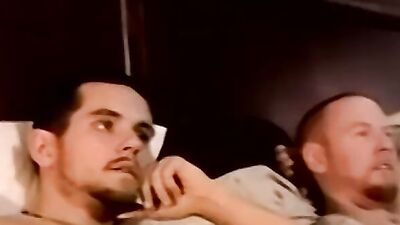 Macho amateur helps his buddy out during masturbation