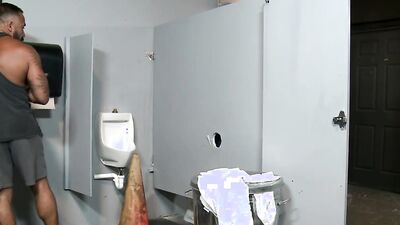 Bear Daddy Roughs Up Brian Bonds In Gym Bathroom