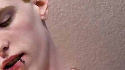Ginger twink barebacked vigorously before cumming hard