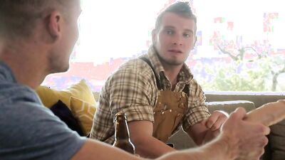 Hot Construction Worker Caught with Big Dildo