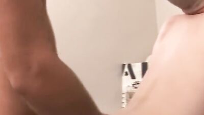 Hairy euro twink gets fucked missionary style on the bed