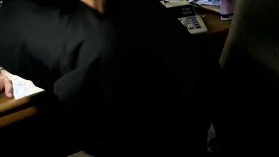 Ripped office jock Zack Randall masturbates and cums solo