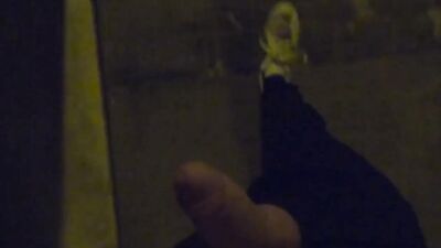 Horny Night Walk. Thick Cock Flashing & Cumming on Public
