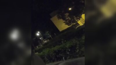 Horny Night Walk. Thick Cock Flashing & Cumming on Public