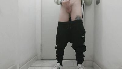 Horny Night Walk. Thick Cock Flashing & Cumming on Public