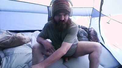 Masturbating outside in my tent