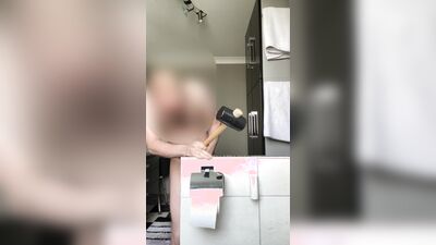 Hard Ballbusting On 40+ Days Denied Balls With A Mallet
