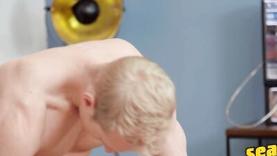 Phoenix Strokes Grayson's Long Cock Getting Him Hard, Then Sees Just How Deep He Can Take It In His Mouth - SEAN CODY